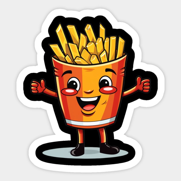 kawaii french fries T-Shirt cute ,potatofood funny Sticker by nonagobich